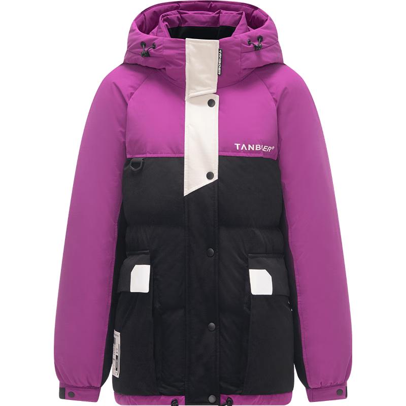 

Tanboer Unisex Color-Block Hooded Down Jacket TB235560 L (170)