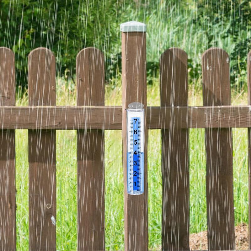 Garden Rain Gauge Freeze Proof Water Rain Meter Transparent Accurate Measuring Tool With Large Clear Numbers For Lawn Backyard