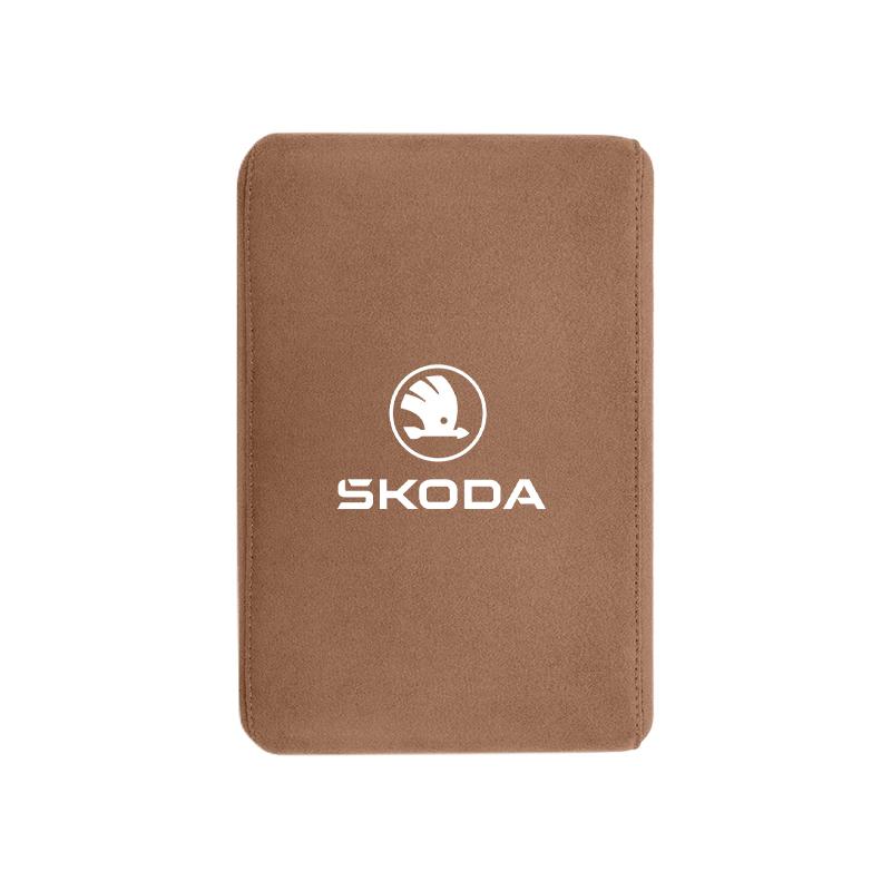 Car Armrest Box Pad Suede Handrail Increase Height Mat For Skoda Octavia A5 Mk3 Fabia Kamiq Kodiaq Karoq Rapid Yeti Superb ScalaTN3