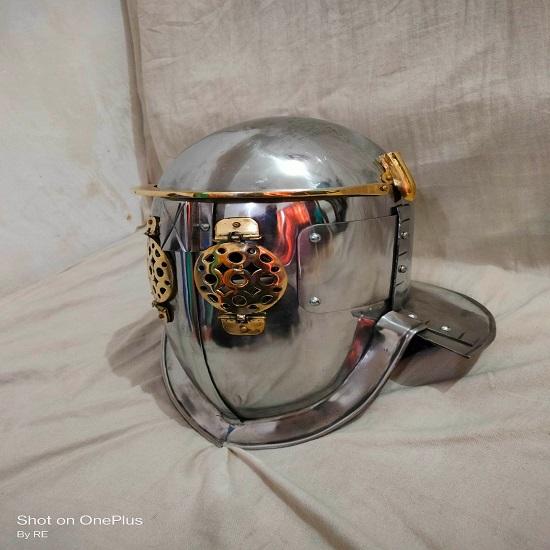 Provocatory Helmet, Gladiator Provocatory Helmet, 2mm Mild Steel, Combat Ready Helmet, Battle Ready, HMB, SCA