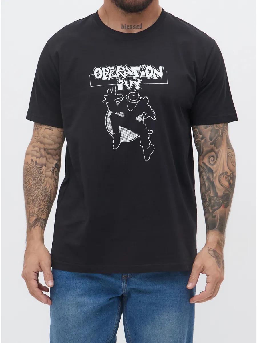 Black t-shirt with  Mi Mi Mi  frog meme print, kids style L