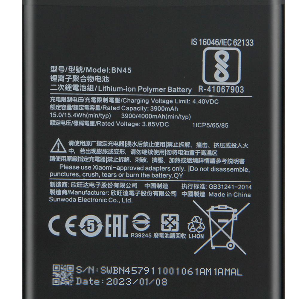Phone Battery BN45 For Xiaomi Redmi Note 5 Redrice Note5 BN45 Battery 4000mAh