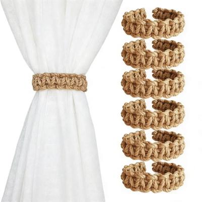 2pcs Linen Curtain Holders Handwoven Curtain Strap Elegant Curtain Tiebacks  Home Decor Accessories