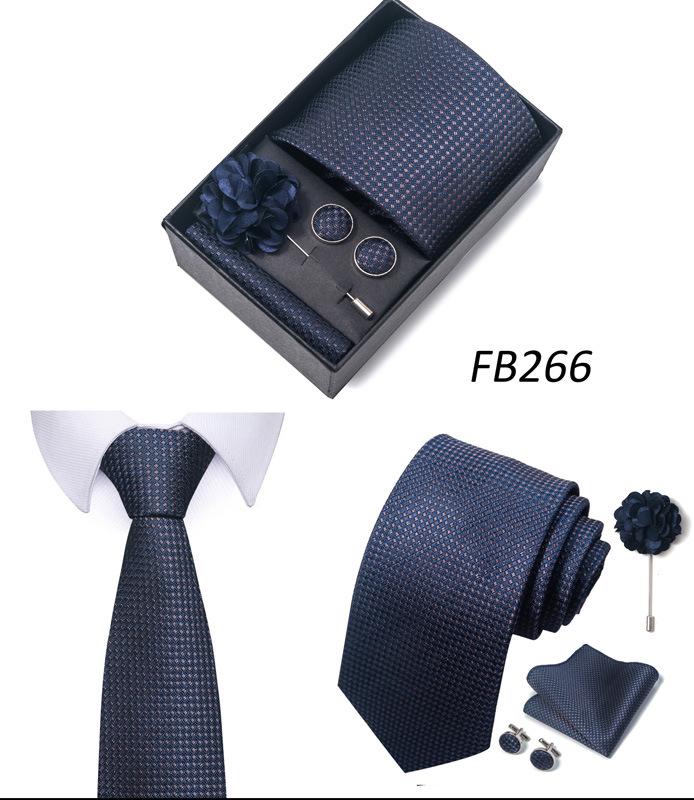 Herren Formale 8cm Krawatte Sechsteiliges Geschenkbox-Set für Bräutigam und Geschäftliche Anlässe