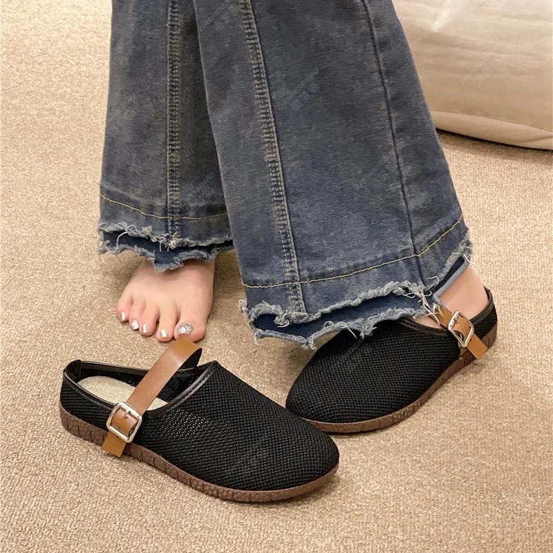 women's shoes summer 2025 cheap shoes clearance shipping fashion on-slip Net shoes Wearing outside slippers