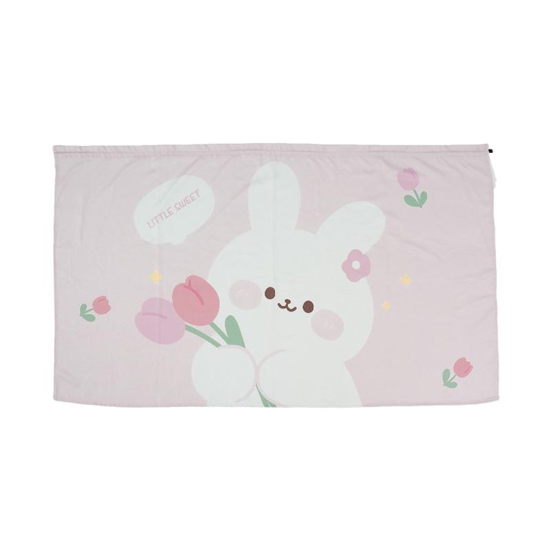 Cartoon Car Curtains: Cute Rabbit Sunshade & Privacy Divider with Heat Insulation