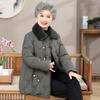 Mittellange Damen-Daunenjacke mit Pelzkragen - Kurzer Oma-Stil Winter 2025 Kälteschutz Warme Kleidung