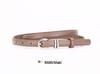 Women's Genuine Leather Dress Belt - Versatile, Thin, Fashionable Cowhide Waistband for Business Fashion