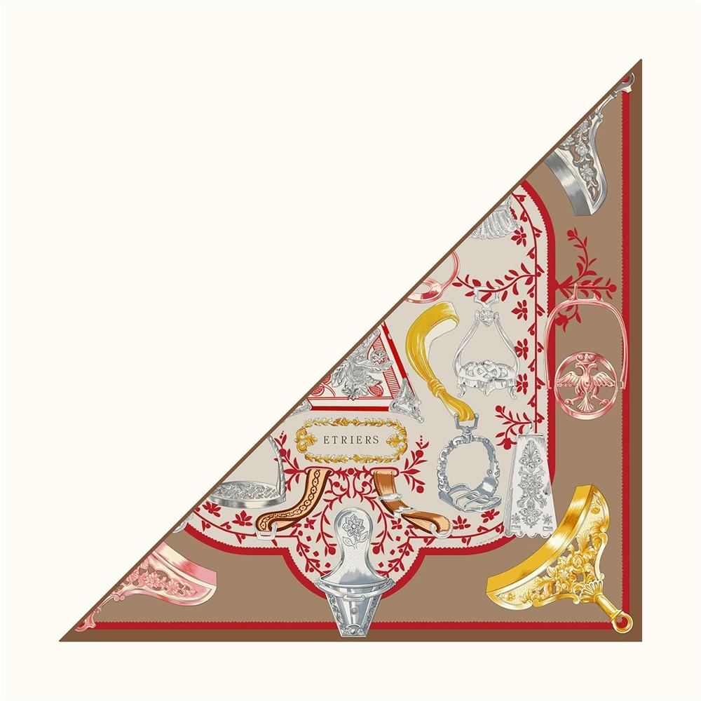 

Women Decorative Triangle Twill Scarf Shawl Hijabs Luxury Printing Bandana Foulard Neckerchief Wrap Sunscreen Stole Headscarf 130x85cm