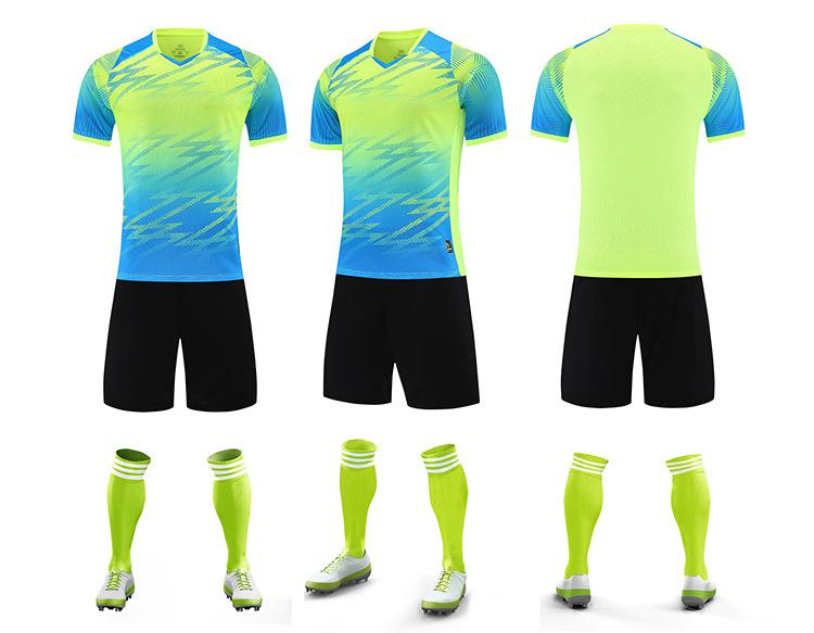 

New Football Suit Sports Boys Training Suit Children S Women S Quick-Drying Short-Sleeved Jersey Summer Digital Printing 5XL фарби люмінесцентні зелений колір