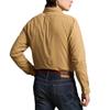 Polo Ralph Lauren Solid Color Polo Collar Single-Breasted Long Sleeve Shirt With Embroidered Pony Men Shirts Camel MNPOWOV16823884-260
