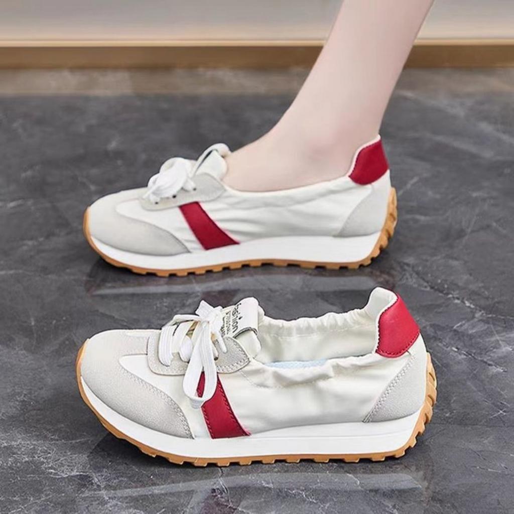 Women's Breathable Shoes Versatile Korean Version Thick Sole Height Increasing Student Running Casual Shoes