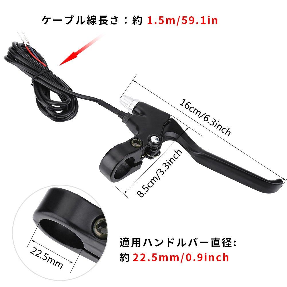 Bicycle Brake Lever Set and Right Lever for Electric Lightweight Aluminum Alloy Brake Cable Compatible with Handlebars (Left Set) Bicycles, Brakes,