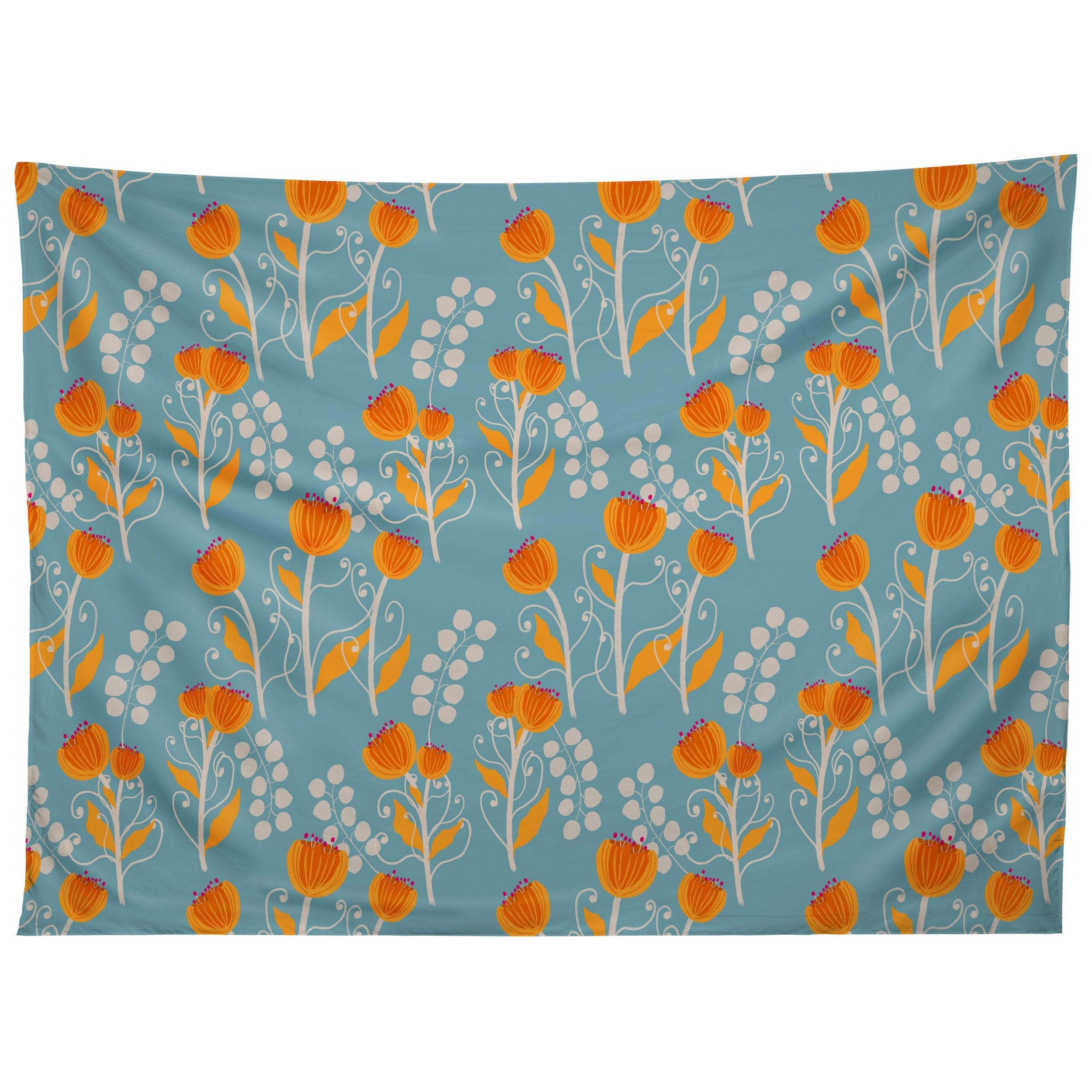 FOLK WILD FLOWERS tapestry 75x100