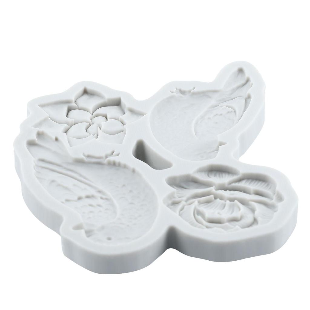 Bird Silicone Molds Flower Fondant Mold Cake Decorating Tools Cupcake Topper Candy Chocolate Gumpaste Mold