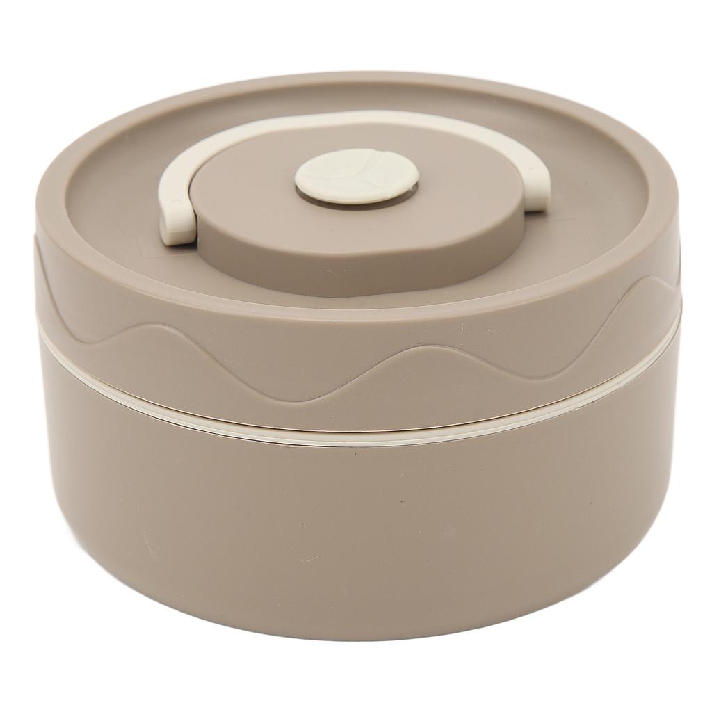 Thermal Cooking Pot 420ml 304 Stainless Steel Double Layer Portable Round Shape Thermal Lunch