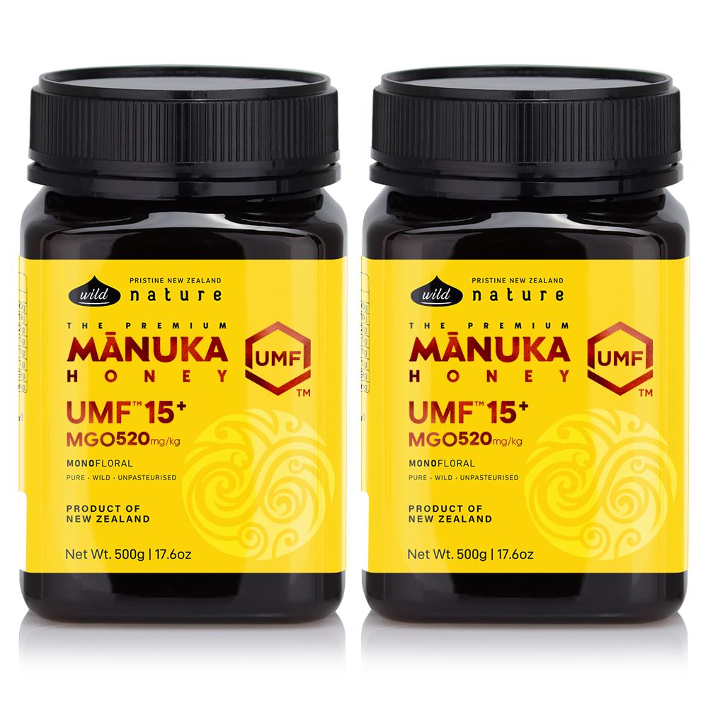 Wild Nature New Zealand Manuka Honey UMF15+ MGO520+ 500g 2 pcs