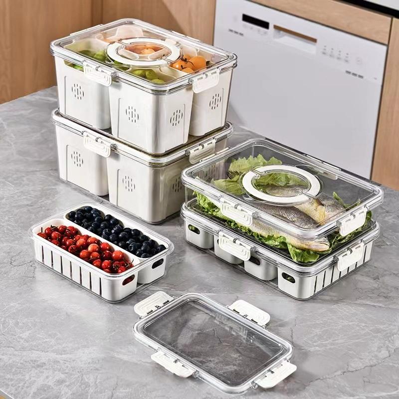 Refrigerator Organizer Food Grade Freshness Special Kitchen Fruit Meat Freezer Storage Organizer