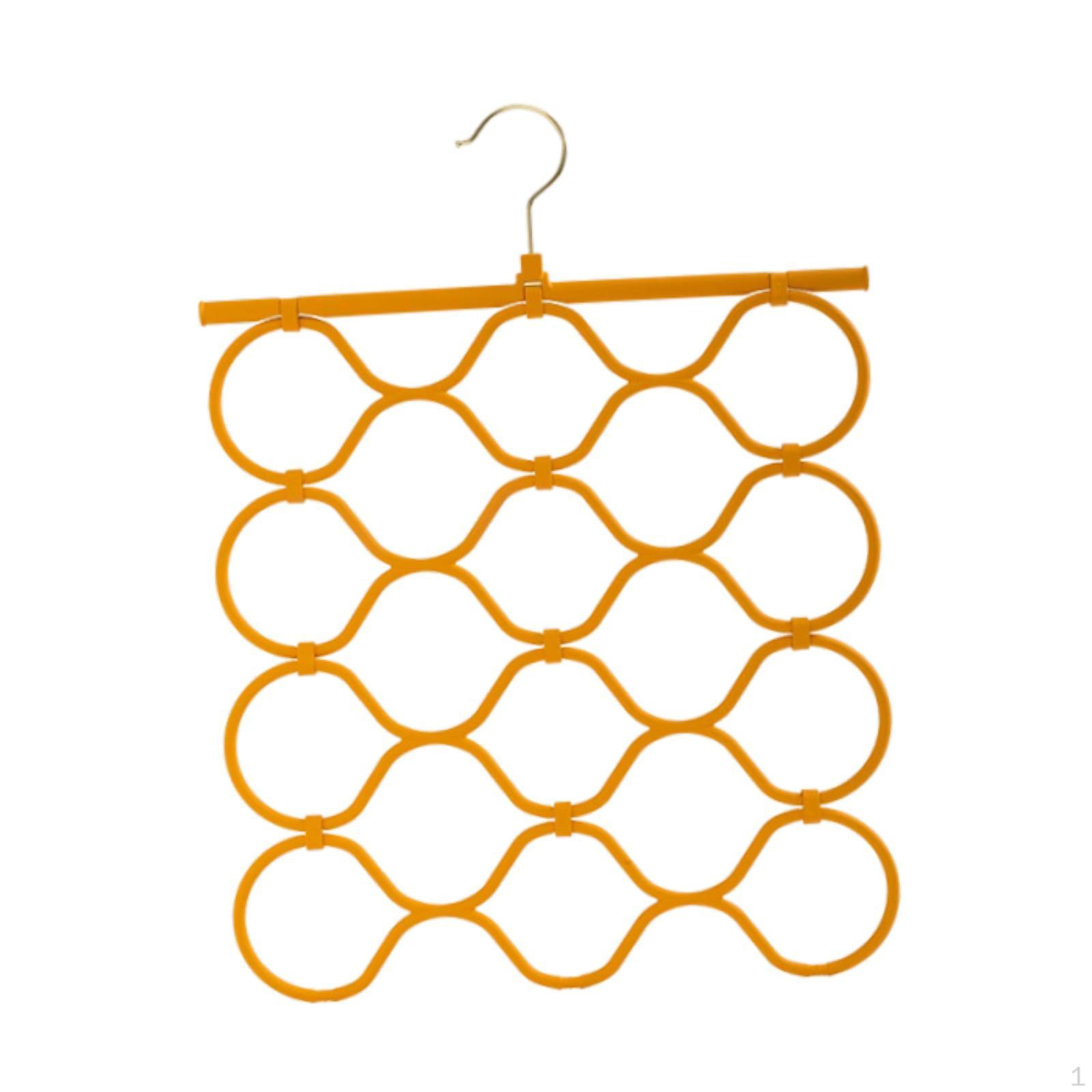 

Держатель для шарфа и вешалка для галстука на 16 колец для управления пространством в шкафу оранжевый