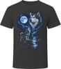 Alaskan Malamute Howling At the Moon T-Shirt