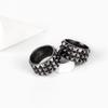 Nordic Luxury Retro Square Titanium Steel Minimalist Geometric Couple Ring