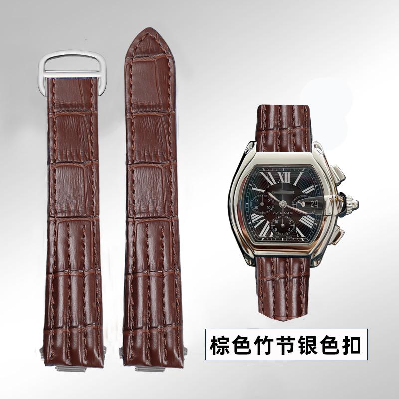19mm 20mm Pro Cartier Roadster W6206018 W6206017 Řemínek k hodinkám z pravé kůže Pánský Náhradní Řemínek k hodinkám z hovězí kůže Nylonový Pásek na zápěstí