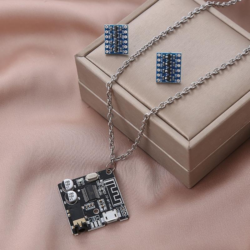 Cyberpunkový náhrdelník Disco Hip Hop náhrdelník pro ženy Harajuku Elektronický čip náhrdelník Módní šperky Přívěsky Estetický