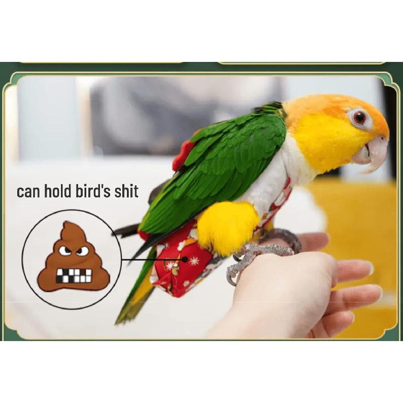 Bird Flight Suits Diapers, Parrot Diapers for Monk Parakeets, Cockatiels Flight Suits, Parrot Clothes, Bird Training Nappy Suit Liners Clothes