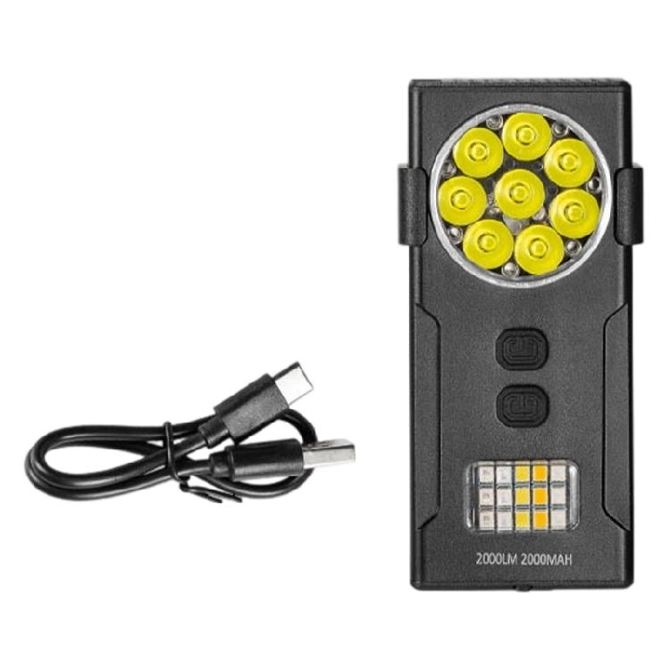Bright 1000LM Magnetic Flashlight Double Light Sources USB C Rechargeable Work Light For Emergencies