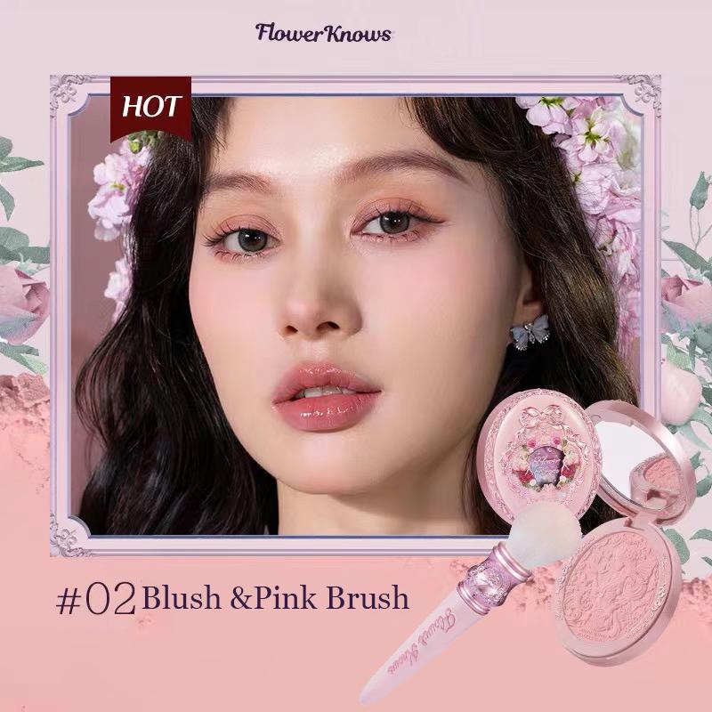 Flower Knows Midsummer Fairytales Powder Blush Lightweight Smooth Blendable,Long-lasting All-Day Face Enhancing Makeup Blusher