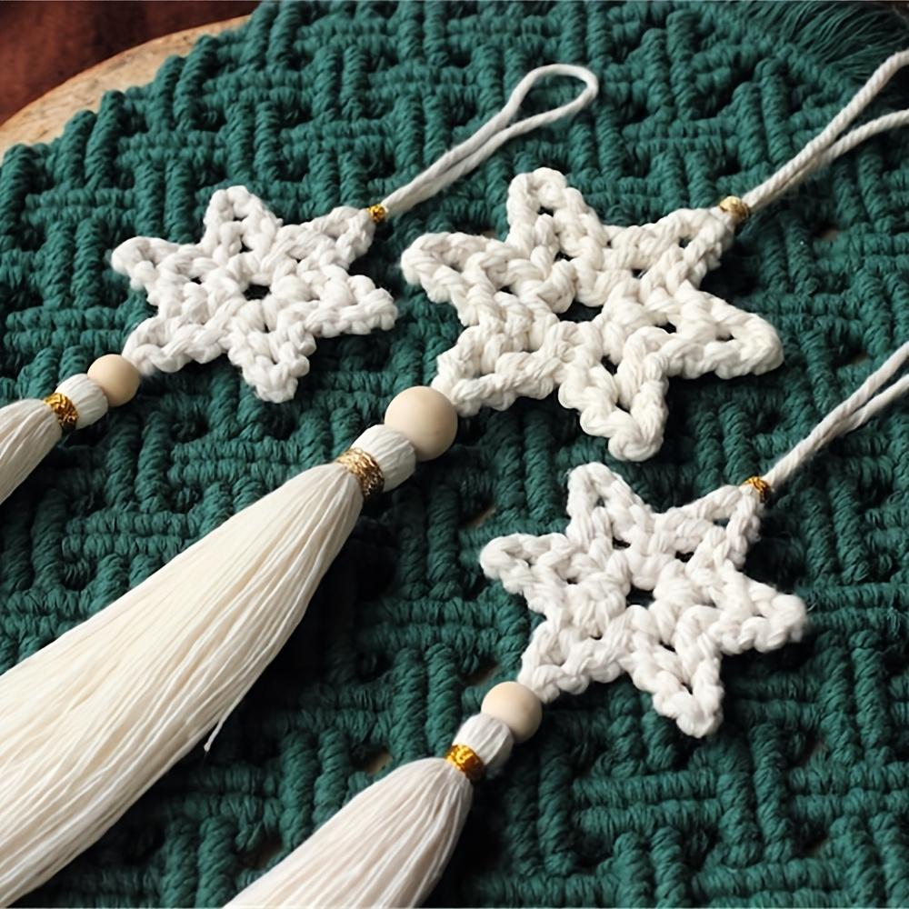 1pc Bohemian style handmade decorative pendant for home walls, tassel wall hanging, pentagonal star shaped pendant decoration