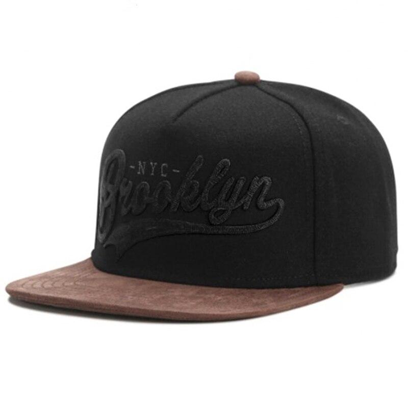 

Unisex Brooklyn Embroidery Hip-hop Hats Outdoor Adjustable Casual Baseball Caps Sunscreen Hat чорний