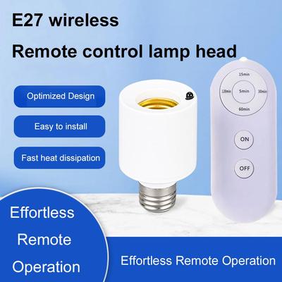 LED Intelligenter E27 Kabelloser Fernbedienungs Lampenkopf 85V-265V Haus Smart Timer Lampenhalter Fauler Licht Aus Schalter