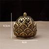 Decorative Incense Burner Retro Copper Small Lotus Incenser Holder Censer Desktop Coffee Table Ornament For Shop Office Home