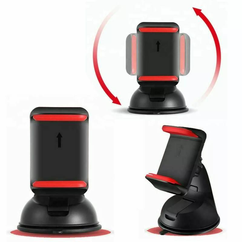 Universelle Autohalterung für Handy mit Saugnapf und 360 Grad drehbarem Gel-Fuß zur Navigation