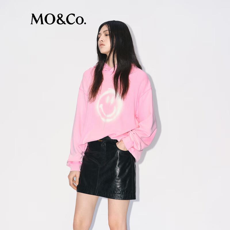 MO&Co. Women's Solid Hooded Sweatshirt