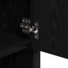 Bathroom Furniture Set 3 Pcs Black Oak Effect Particleboard