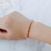 Minimalist European & American Full Diamond Crystal Roman Bracelet for Women In Silver Zircon