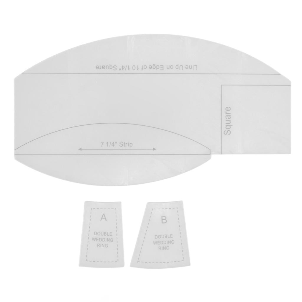 Sewing Ruler Set DIY Transparent Acrylic with Clear Printing Process for Measurement Drawing Crafts