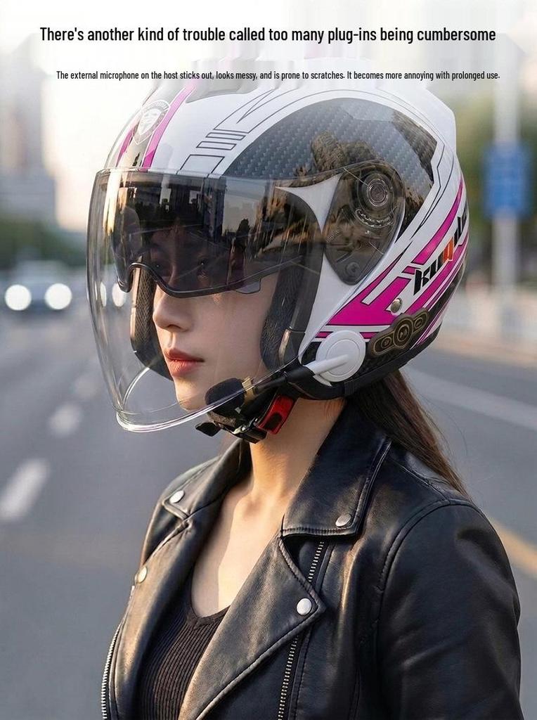 Cool Ride Bluetooth Motorcycle Helmet: Lightweight, Double Visor, Long Battery, 3C Certified, Superior Sound Quality