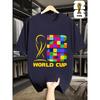 Чоловіча футболка з коротким рукавом з веселим дизайном FIFA Football до Чемпіонату світу 2026 США-Канада-Мексика, ідеальна для вуличного стилю.