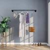 92.5x26.5cm Iron Pipe Clothes Rack Wall Mounted Heavy Duty Garment Hanging Bar Laundry Room Hanging Rod