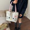 Autumn and Winter Large-capacity Cotton Clothes Solid Color Diamond Checkered Shoulder Bags Casual Commuting Shoulder Armpits Tote Bags Handbags