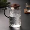 Diller Tree Bark Texture Glass Pitcher