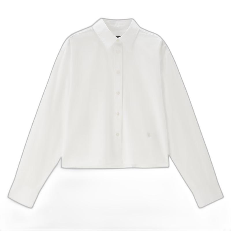 Giordano Women s Pure Cotton Embroidered Loose Long-Sleeve Shirt XL