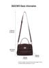 Women's Frosted Cowhide Large Capacity Crossbody Handbag - Autumn/Winter Fashion