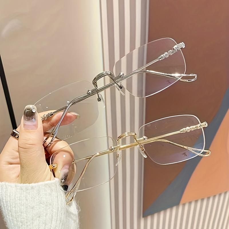 The New Stylish And High-value Golden Frameless Design Unisex Ultra-light Presbyopic Glasses