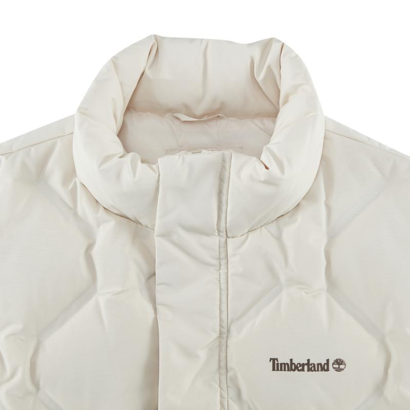 Timberland Comfortable Stand Collar Logo Sports Vest Men Vests White A5RPE-EFL