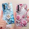 For Samsung A23 A36 A56 5G Case Soft Silicone Protective Bow Flower Phone Case For Samsung A26 A 36 A 56 5G Cover Coque