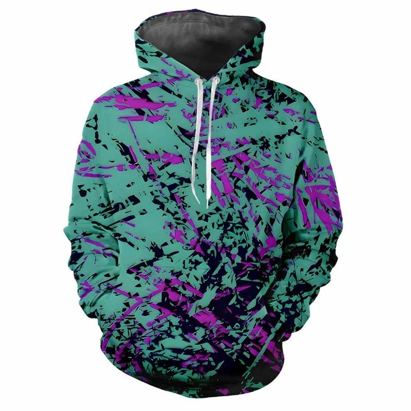 Felpa da uomo alla moda con stampa a pigmenti, abbigliamento sportivo, design casual a maniche lunghe, con cappuccio, tessuto spesso, top, felpa da uomo Harajuku da strada